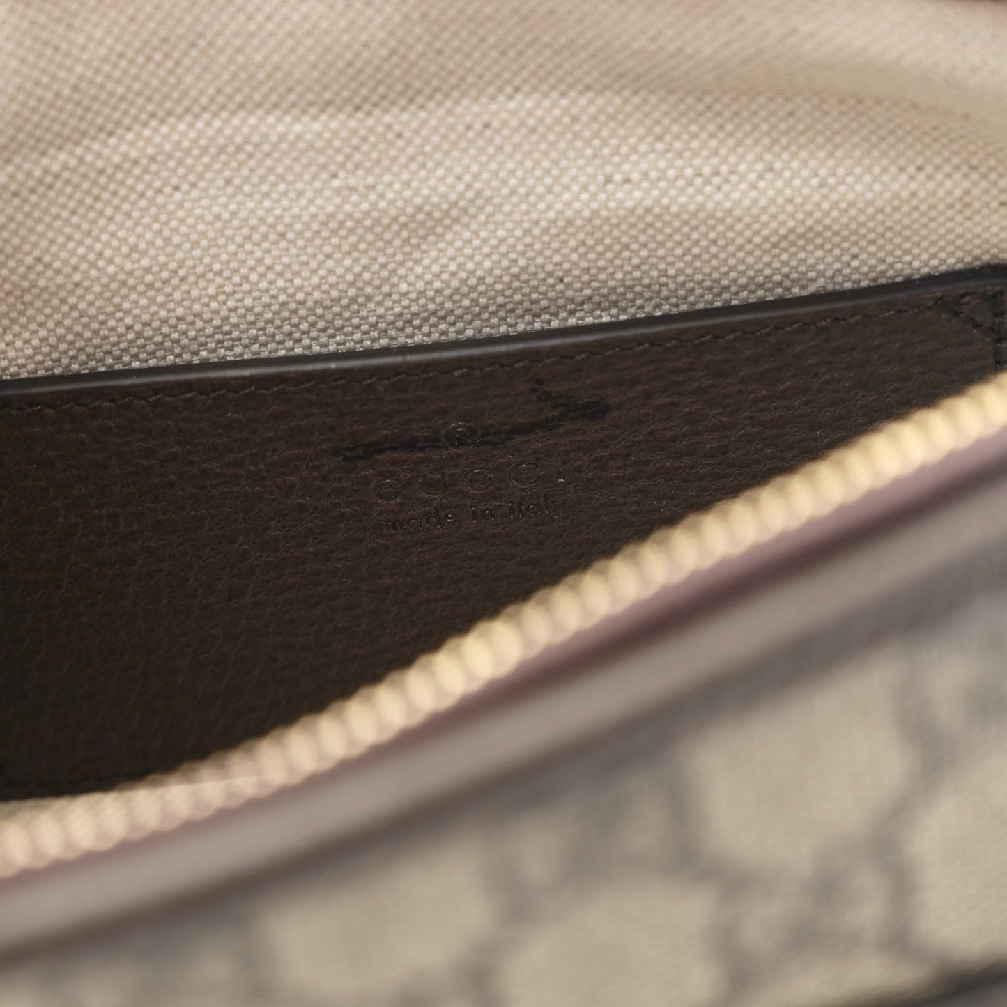 GG Supreme Monogram Web Ophidia Chain Shoulder Bag Brown
