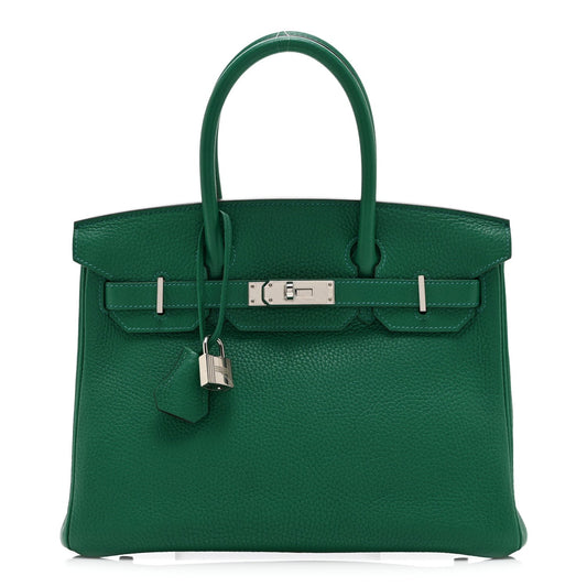 Togo Verso Birkin 30 Vert Vertigo Vert Fonce