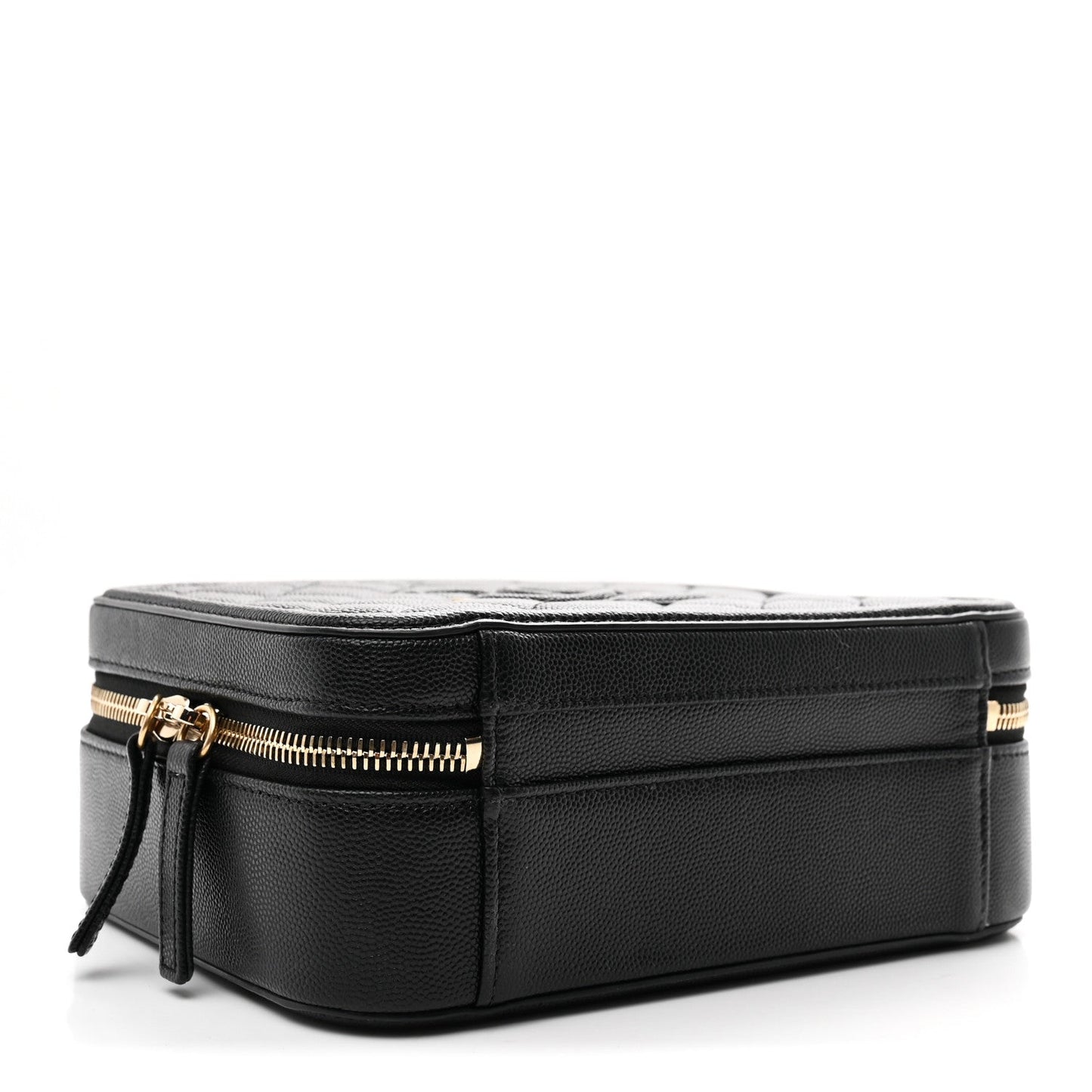 Caviar Quilted Medium CC Filigree Vanity Case Black