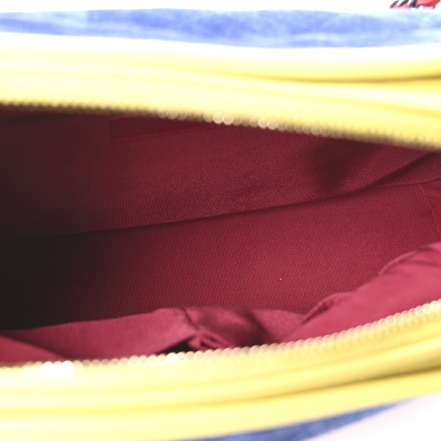 Suede Calfskin Quilted Medium Gabrielle Hobo Red Blue Yellow