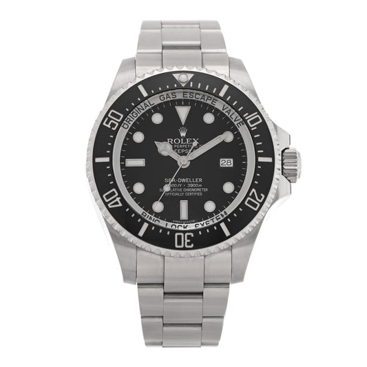 Stainless Steel 44mm Oyster Perpetual Date Sea-Dweller Deepsea Watch Black 116660