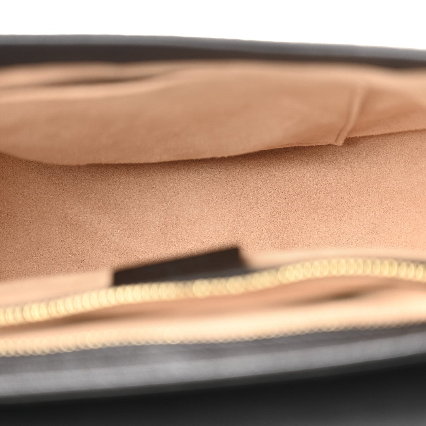 GG Supreme Monogram Calfskin Small Padlock Messenger Shoulder Bag Beige Black Cuir