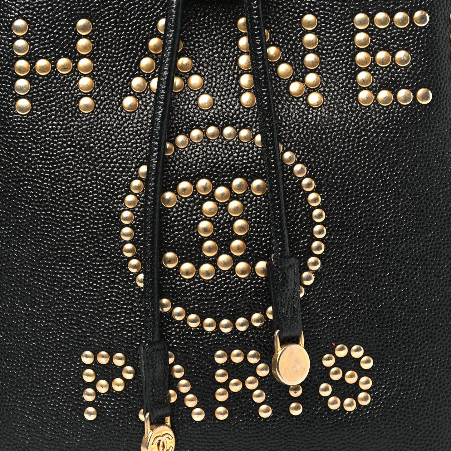 Caviar Deauville Drawstring Bucket Bag Black