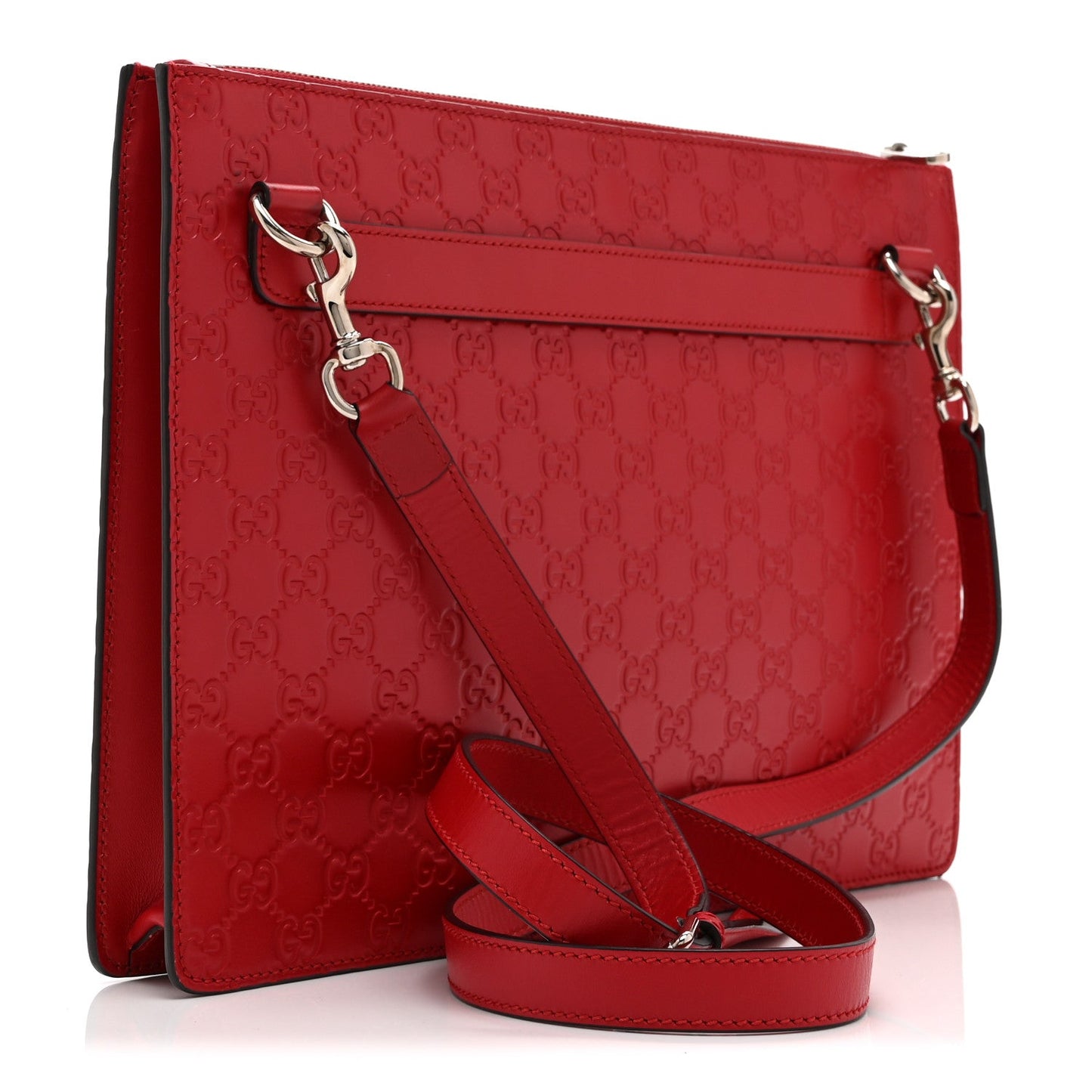 Guccissima Signature Messenger Bag Hibiscus Red