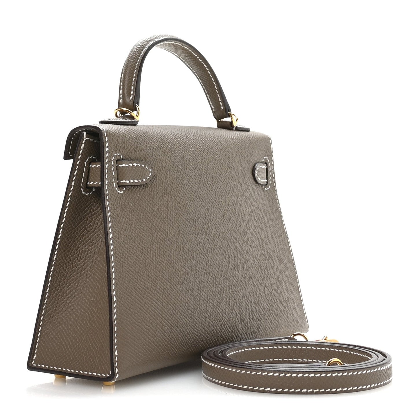 Epsom Mini Kelly Sellier 20 Etoupe
