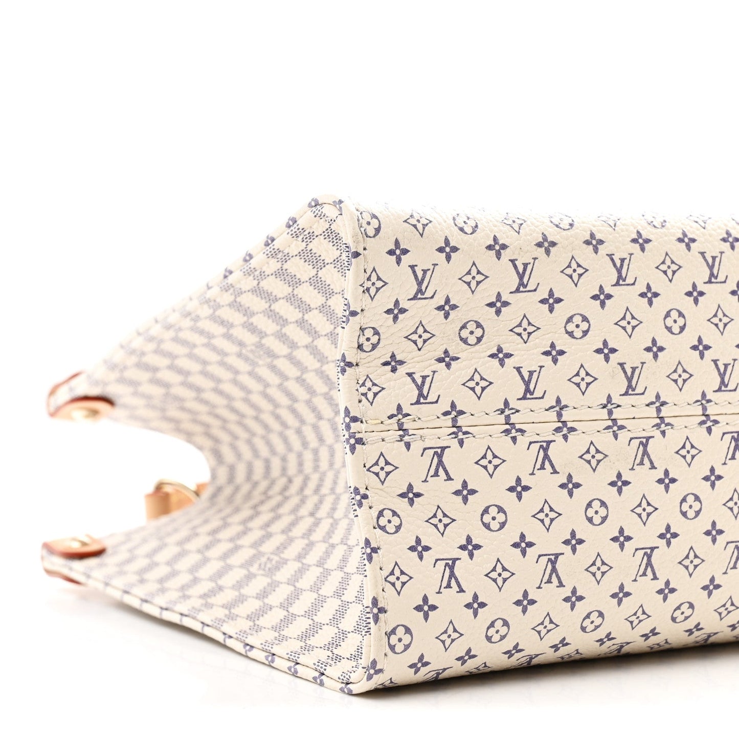 Monogram Damier Calfskin Romance Onthego PM Azure Blue Sand