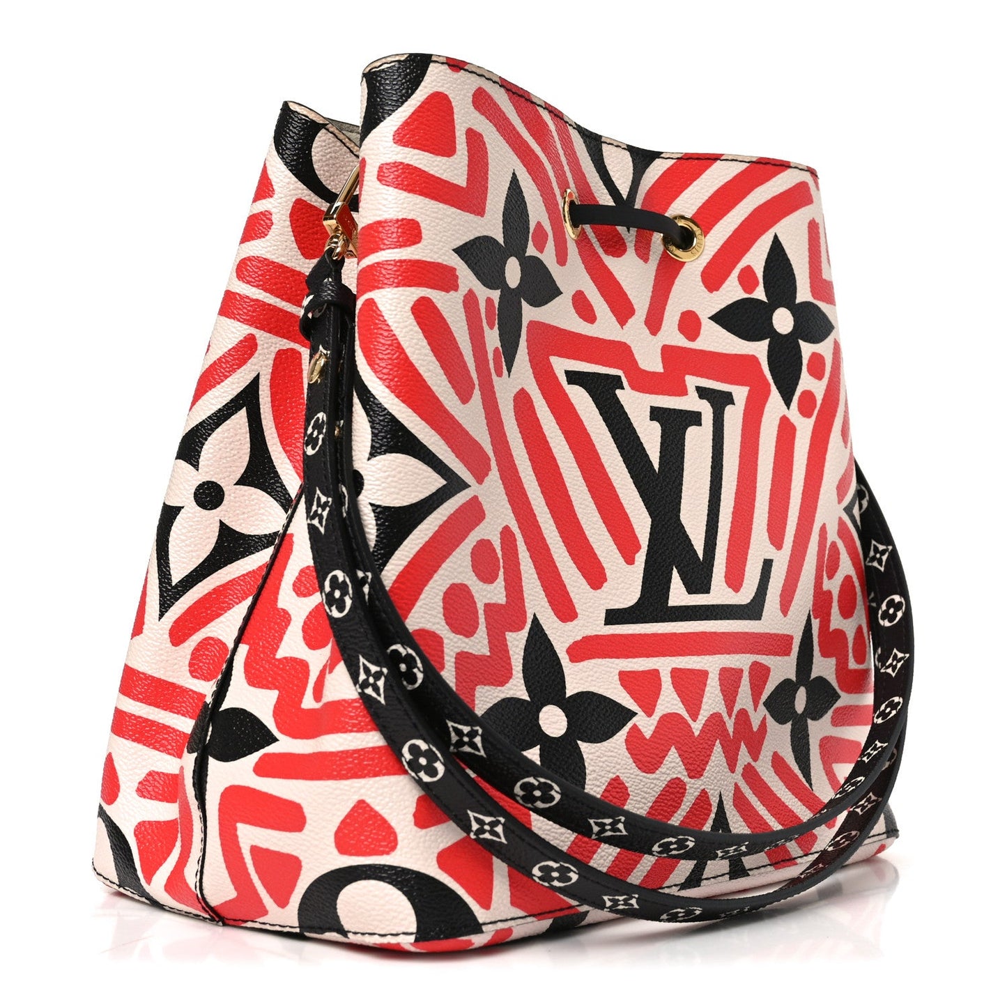 Monogram Giant Crafty NeoNoe MM Creme Rouge Black