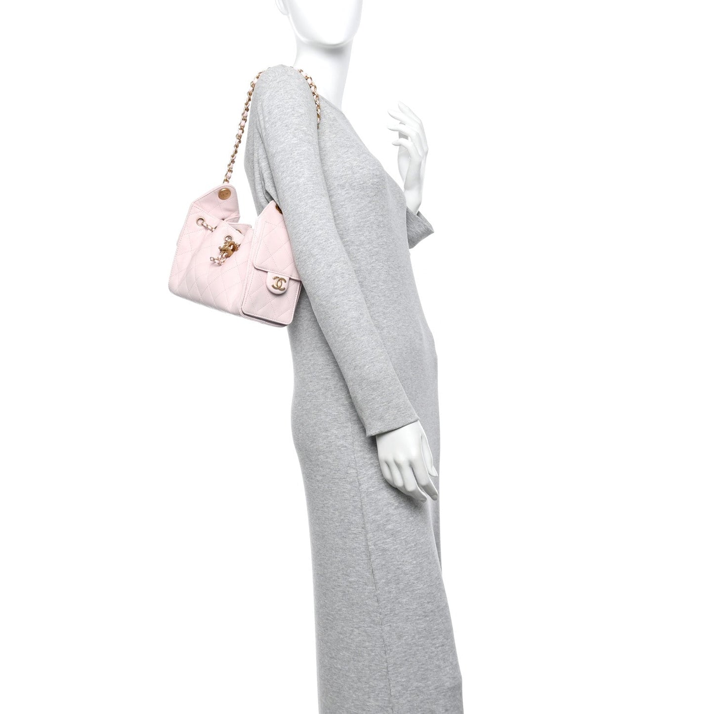 Caviar Quilted Mini Chanel 25 Handbag Light Pink