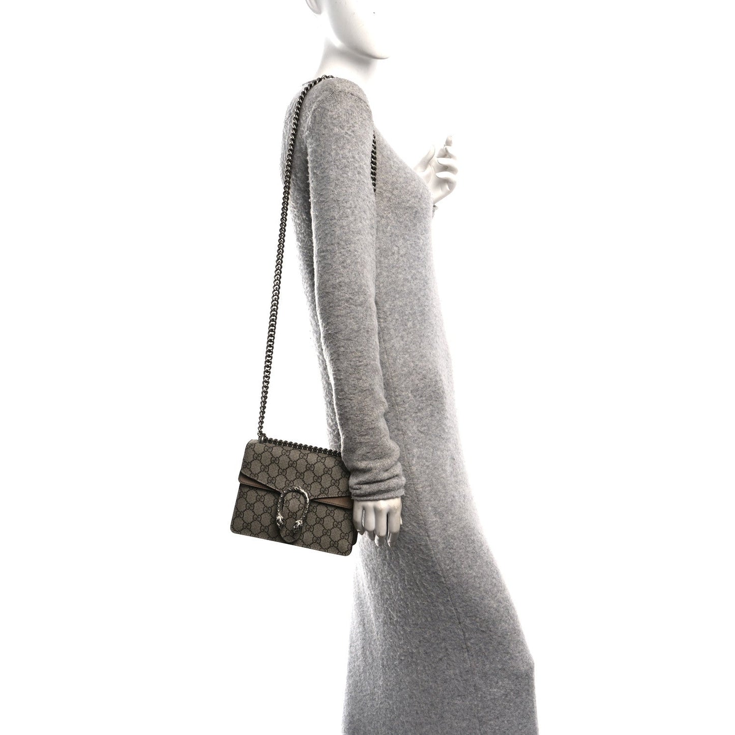 GG Supreme Monogram Mini Dionysus Shoulder Bag Taupe