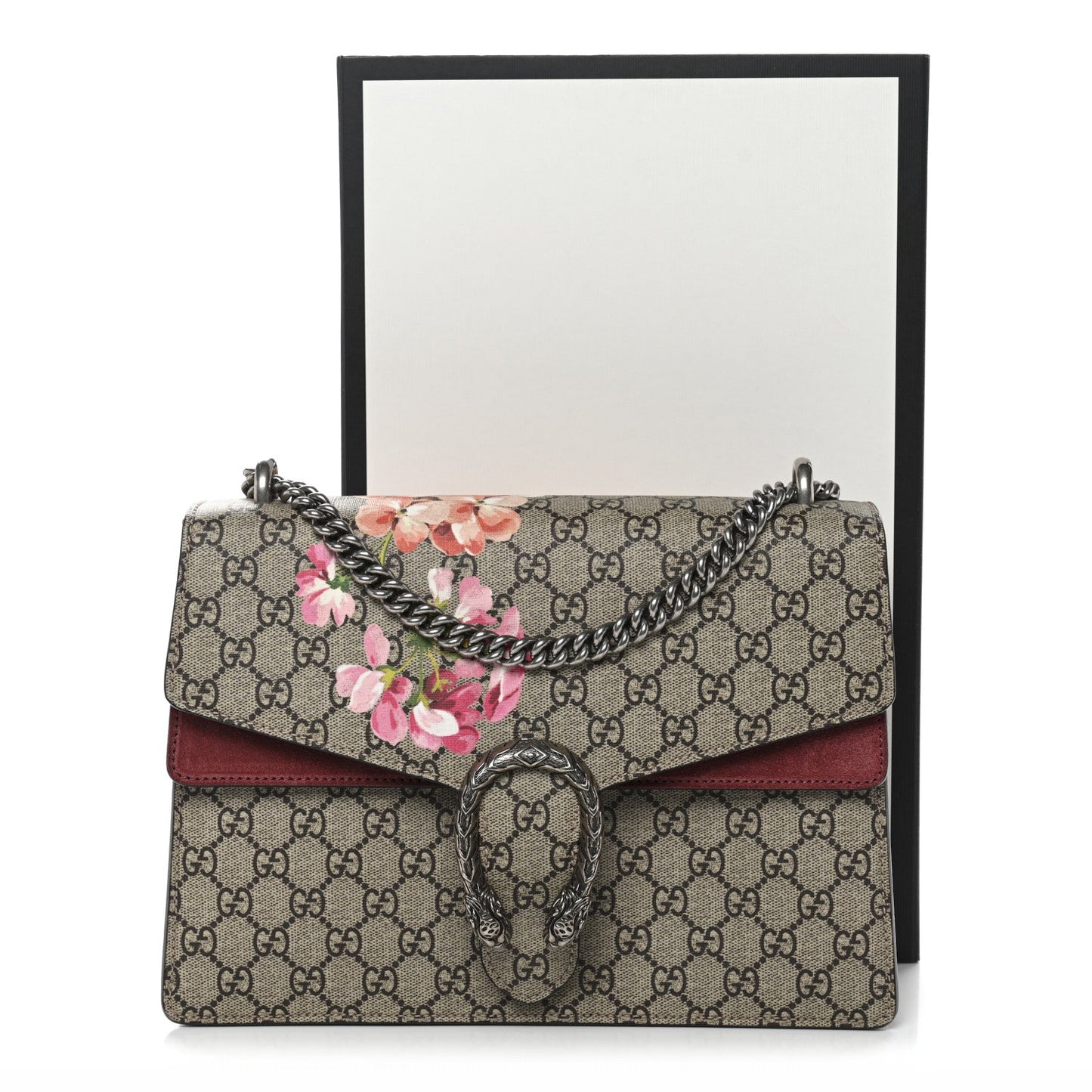 GG Supreme Monogram Blooms Medium Dionysus Shoulder Bag Beige Multicolor Dry Rose