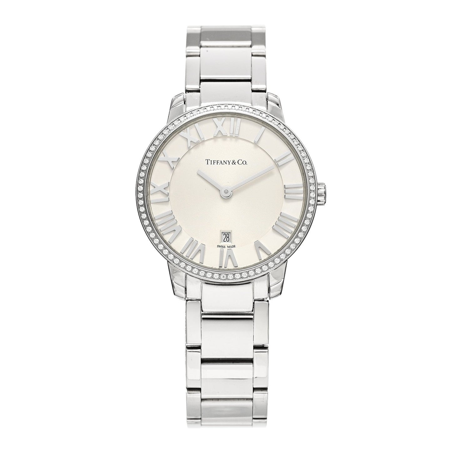 Stainless Steel Diamond Bezel 31mm Atlas 2-Hand Quartz Watch