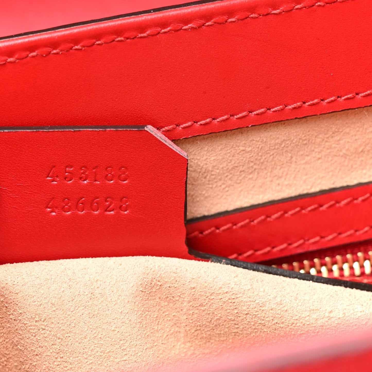 Guccissima Signature Small Padlock Top Handle Bag Hibiscus Red