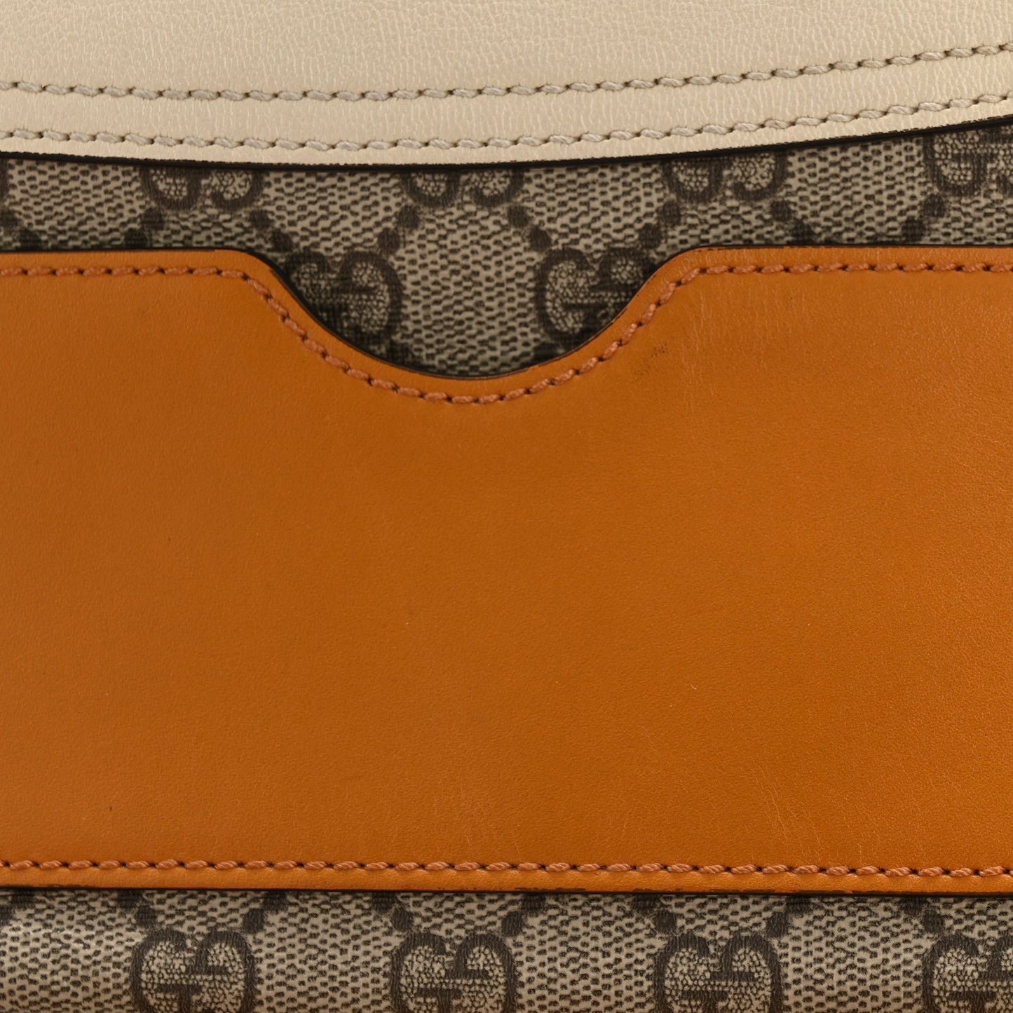 GG Supreme Monogram Calfskin Mini Padlock Flap Pocket Shoulder Bag Beige Mystic White Sun Oil