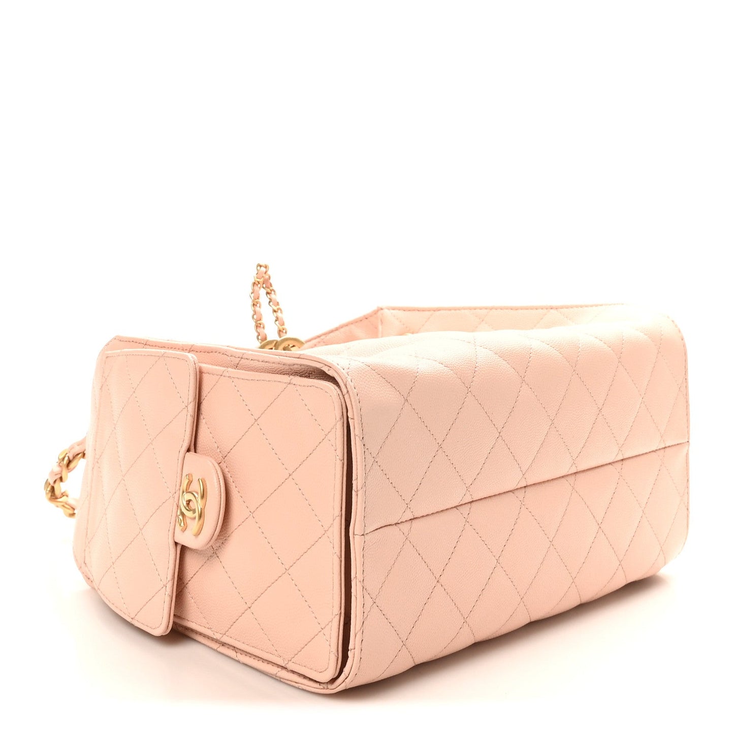 Caviar Quilted Small Chanel 25 Handbag Light Pink