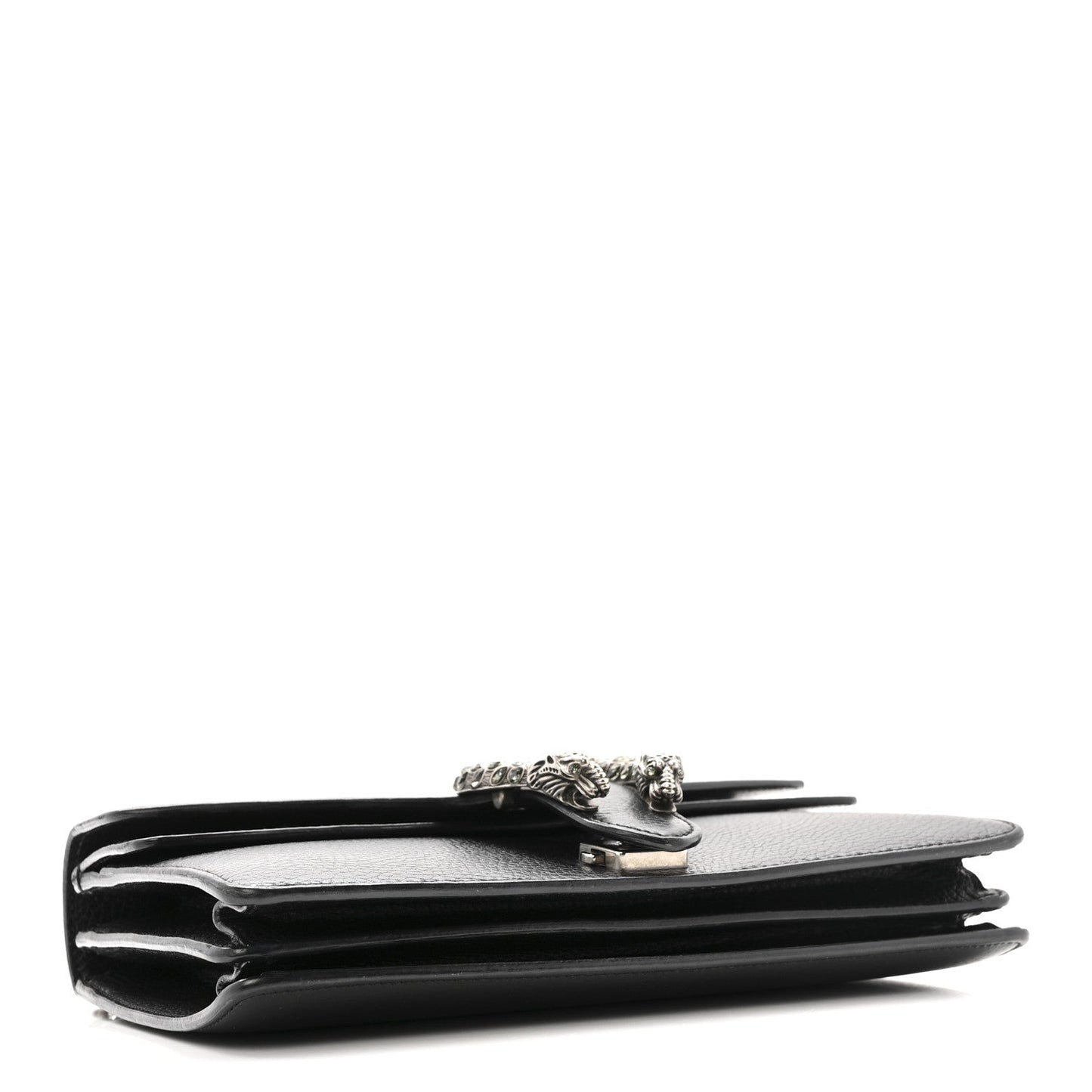 Pebbled Calfskin Small Dionysus Shoulder Bag Black