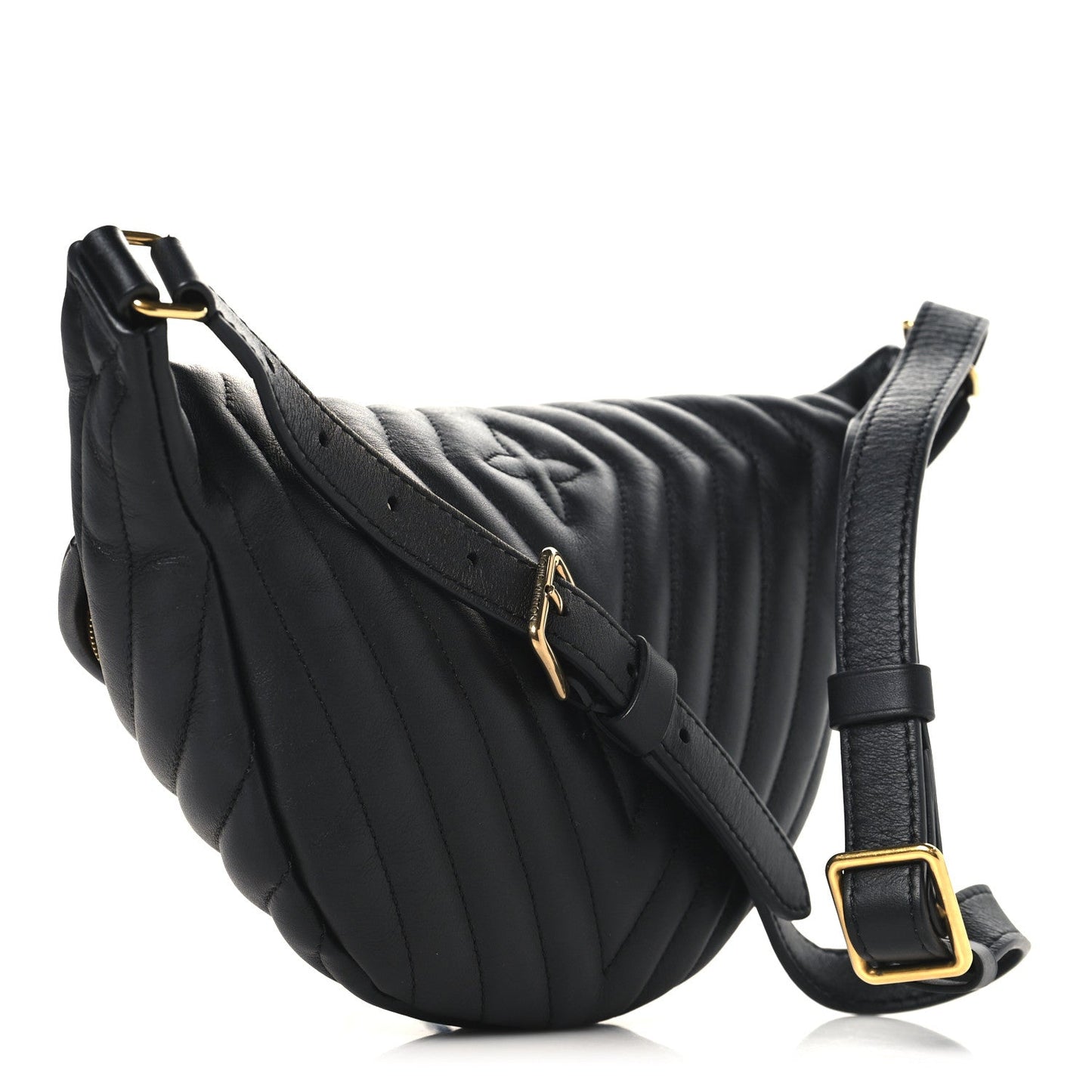 Calfskin Quilted New Wave Bumbag Black
