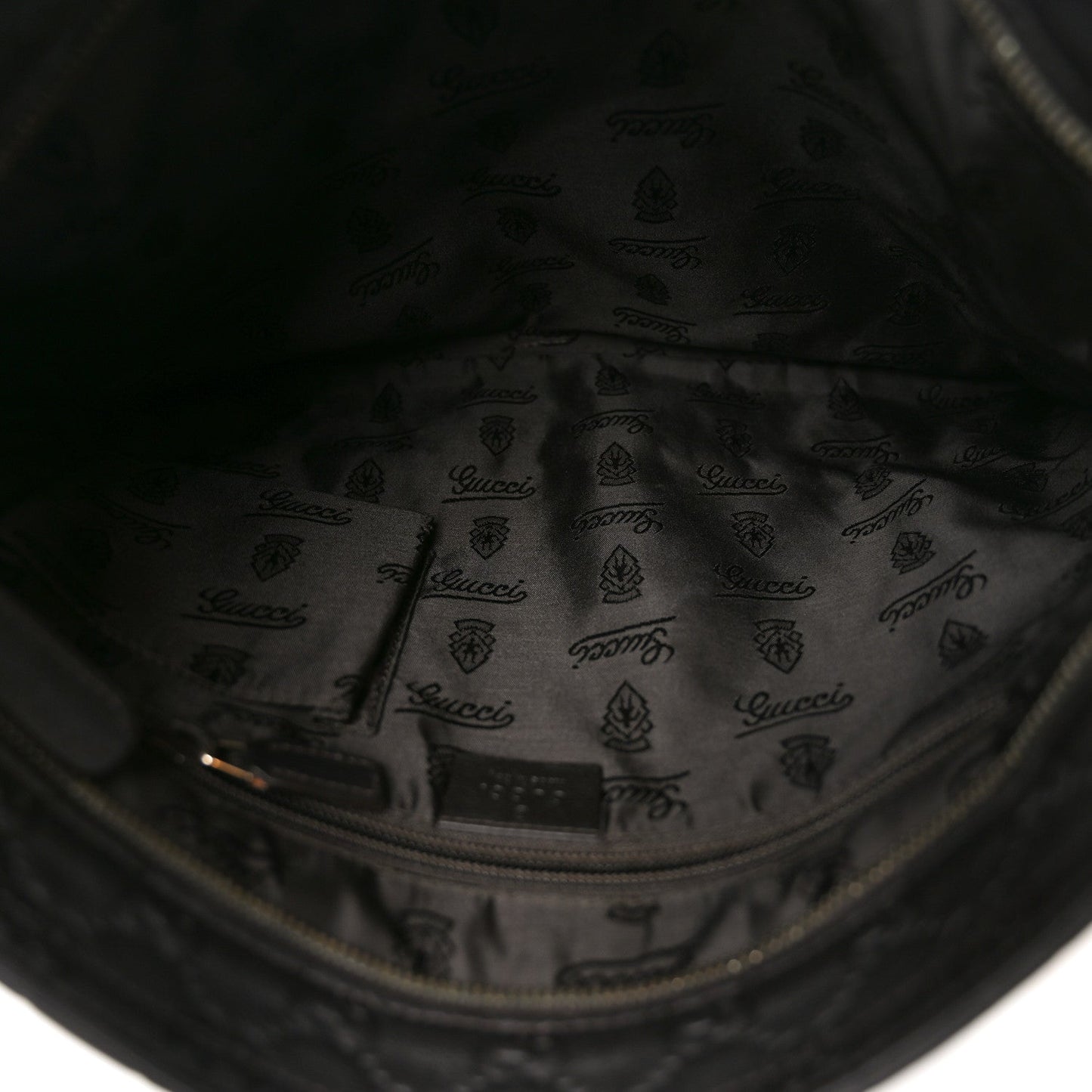 Guccissima Medium Flat Messenger Bag Black