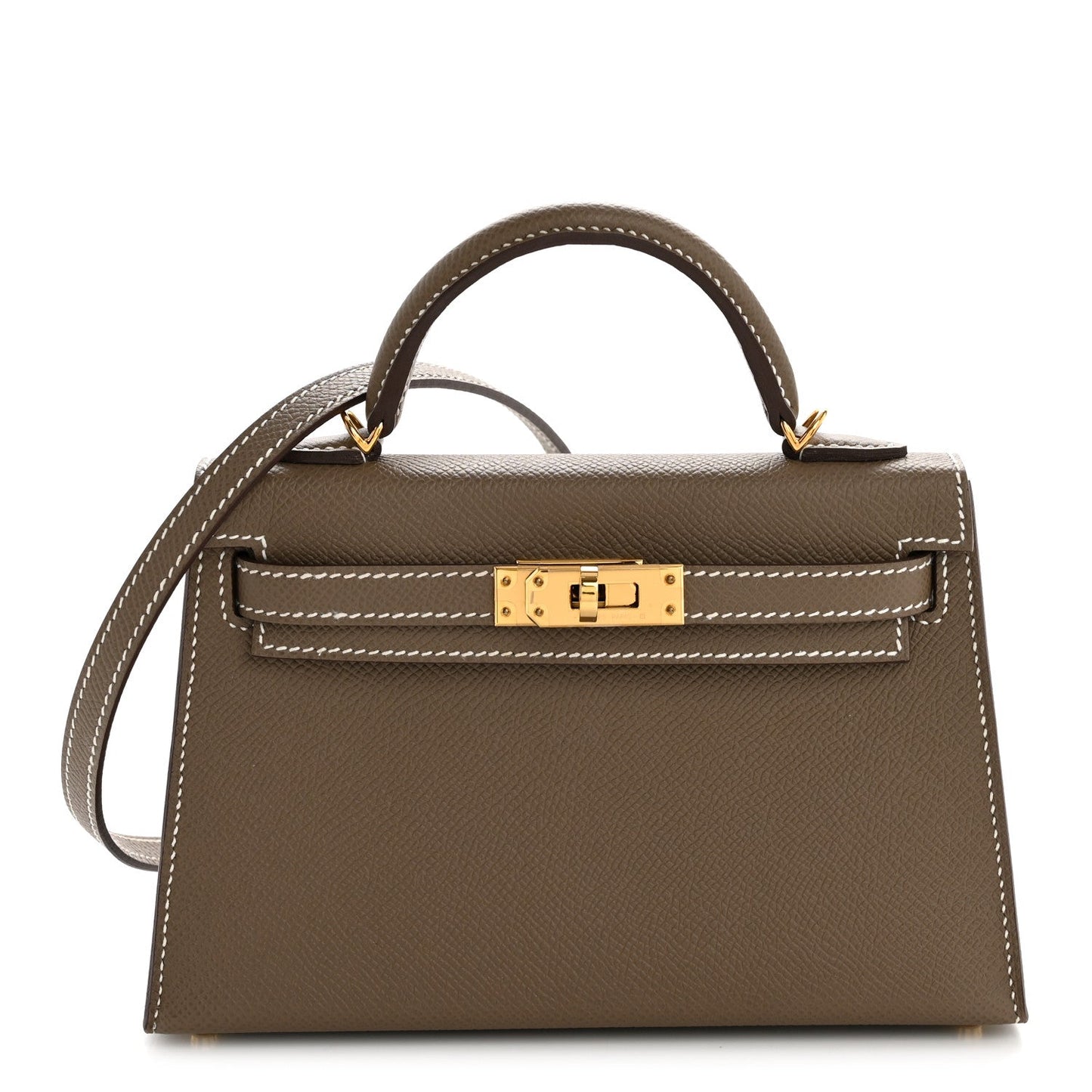 Epsom Mini Kelly Sellier 20 Etoupe