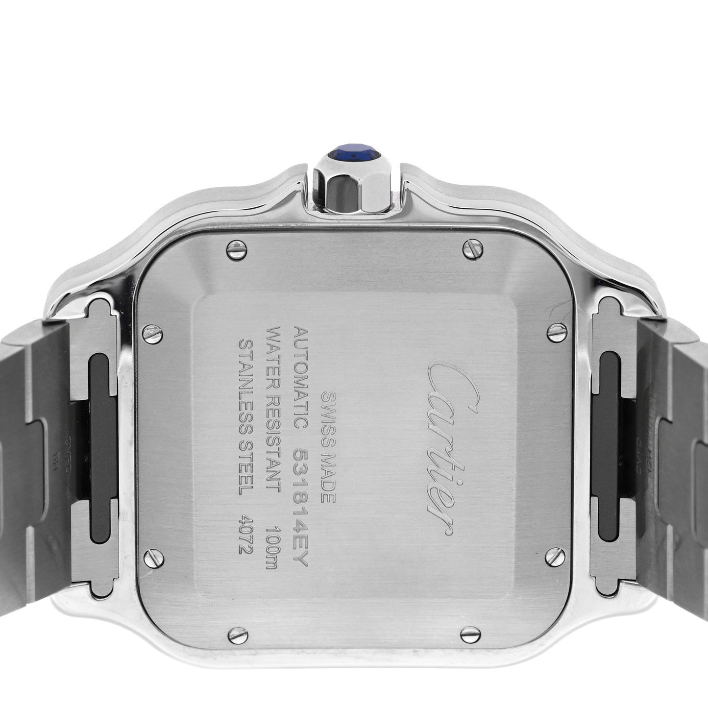 Stainless Steel 39.8mm Santos De Cartier Automatic Watch Green