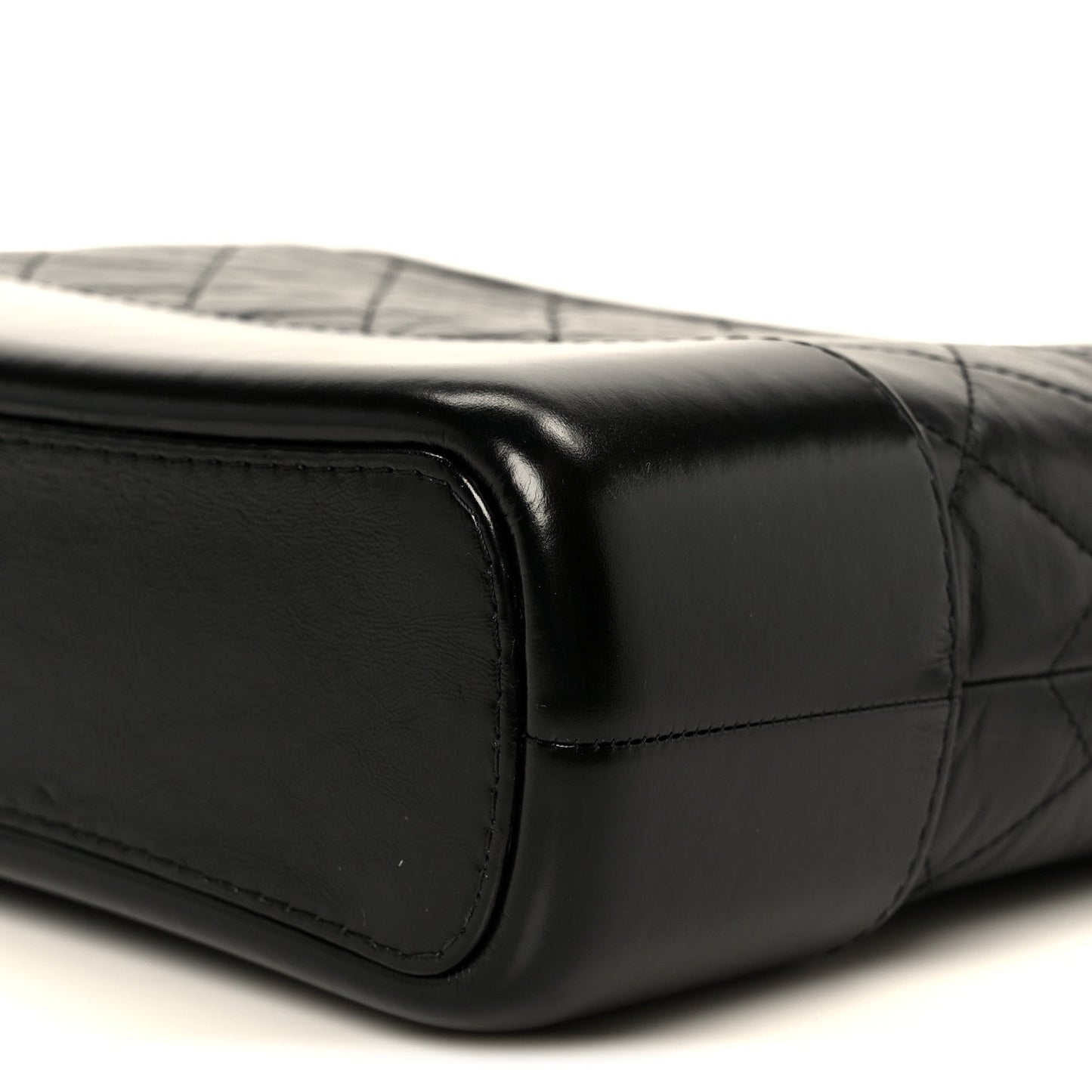 Aged Calfskin Quilted New Medium Gabrielle Hobo Black