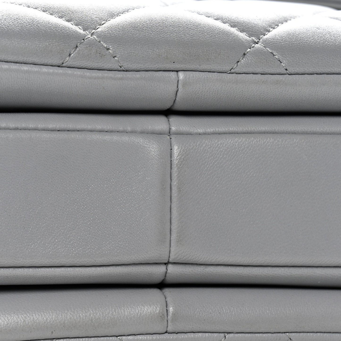 Lambskin Quilted Small Trendy CC Flap Dual Handle Bag Grey
