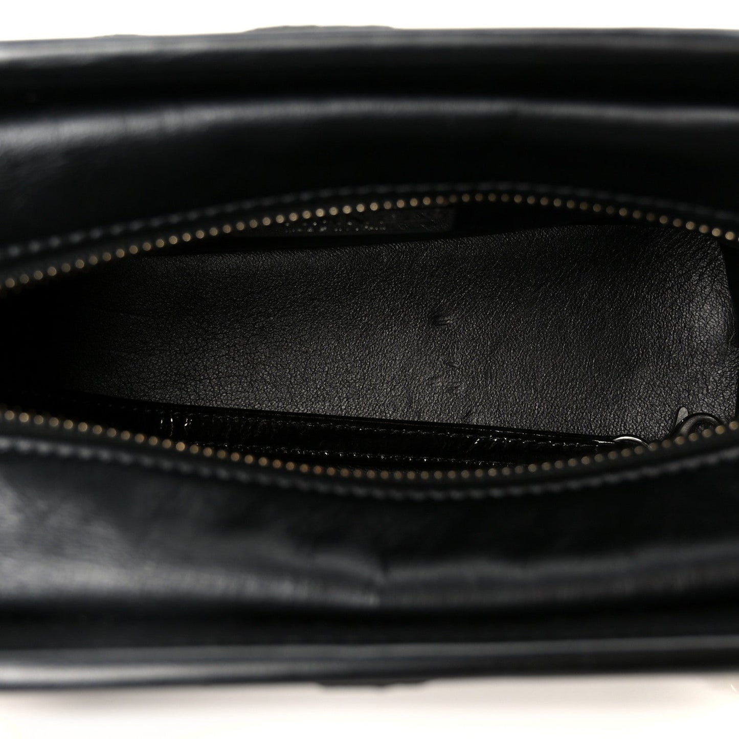Snakeskin Patent Calfskin Small Gabrielle Hobo Black