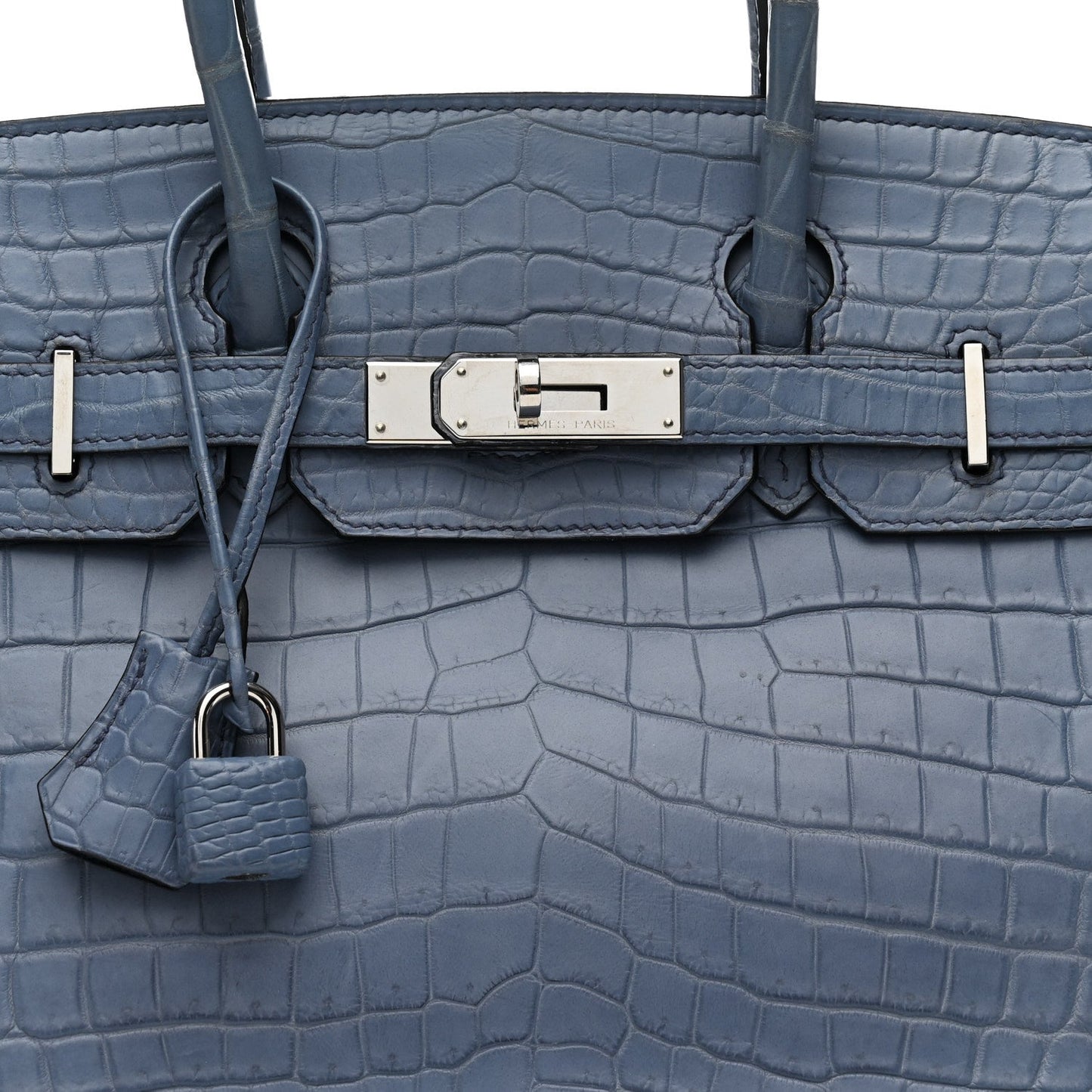 Matte Porosus Crocodile Birkin 30 Bleu Brighton