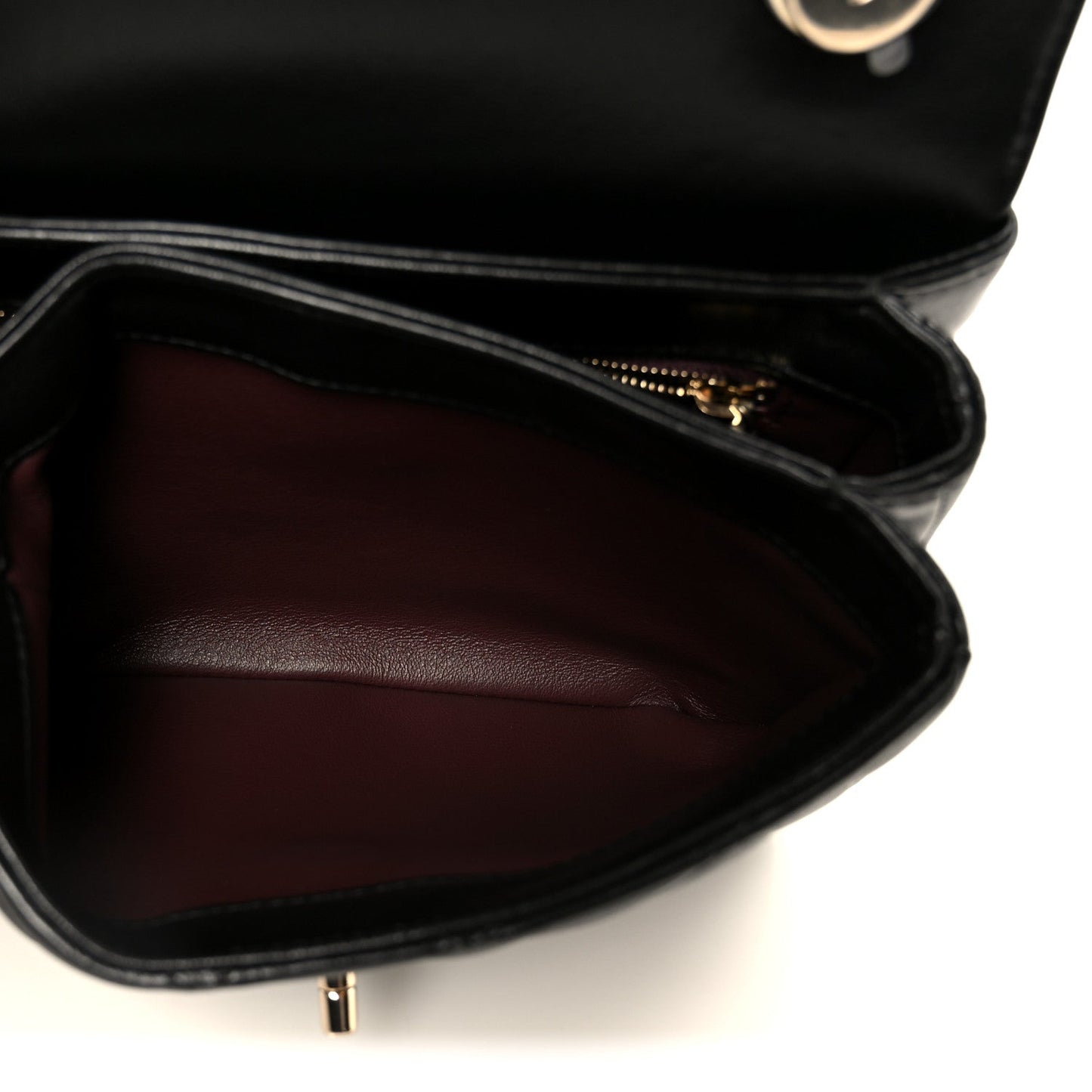 Lambskin Quilted Small Trendy CC Dual Handle Flap Bag Black