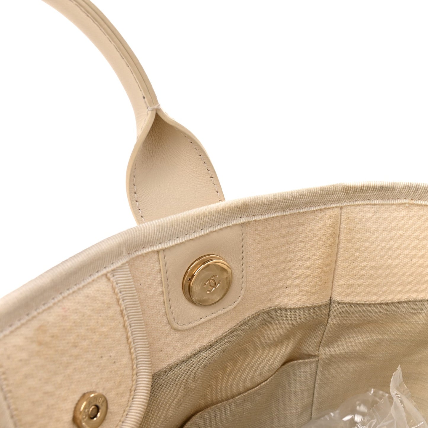 Mixed Fibers Small Deauville Tote White