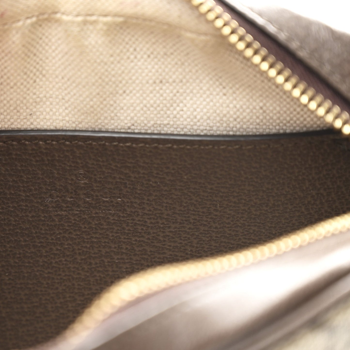GG Supreme Monogram Textured Calfskin Super Mini Ophidia Shoulder Bag Beige Ebony New Acero