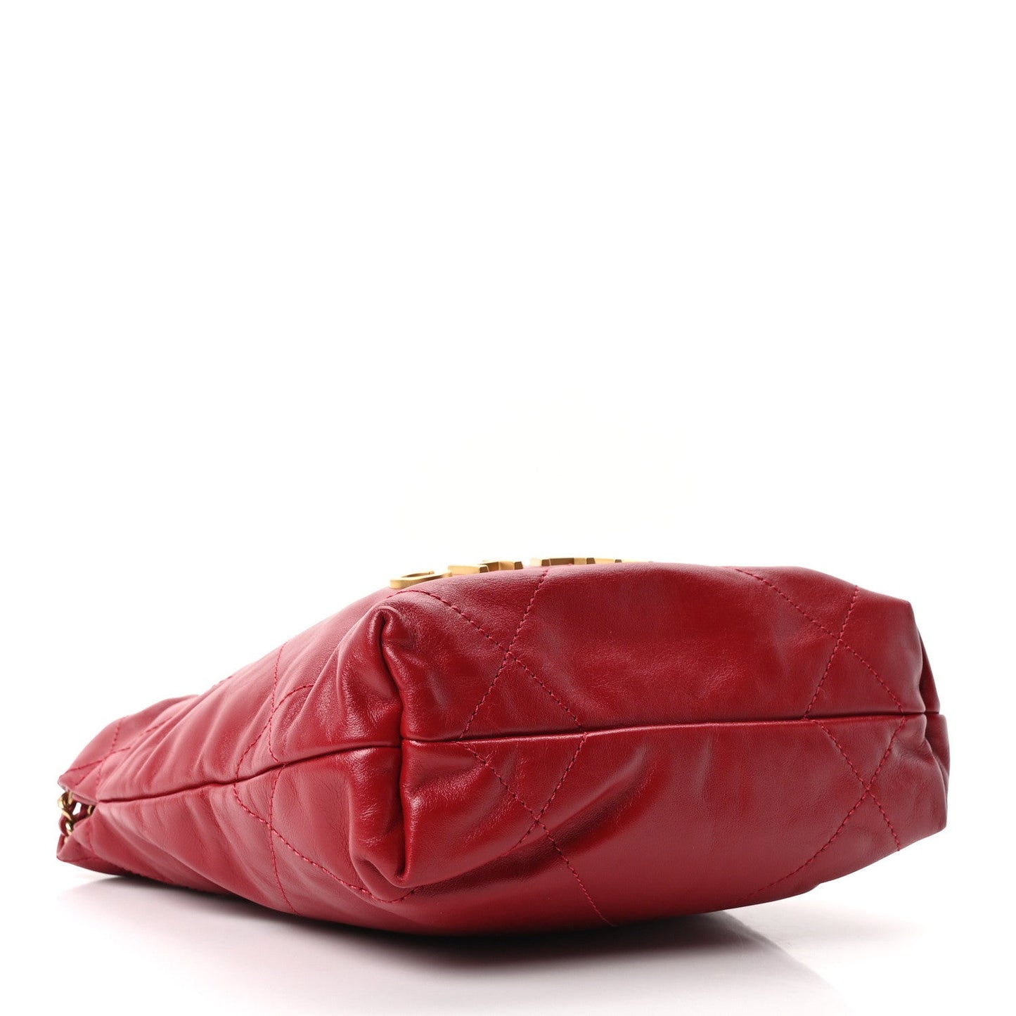 Shiny Calfskin Quilted Mini Chanel 22 Red