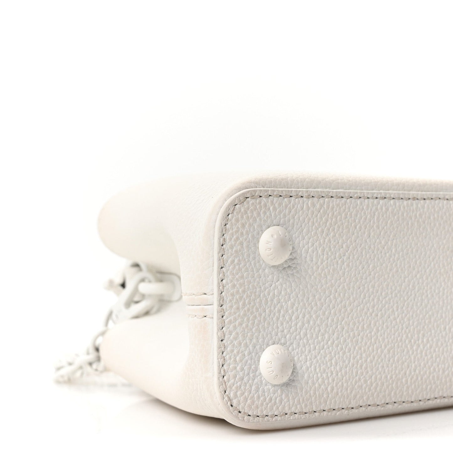 Taurillon Capucines East West Mini Optic White