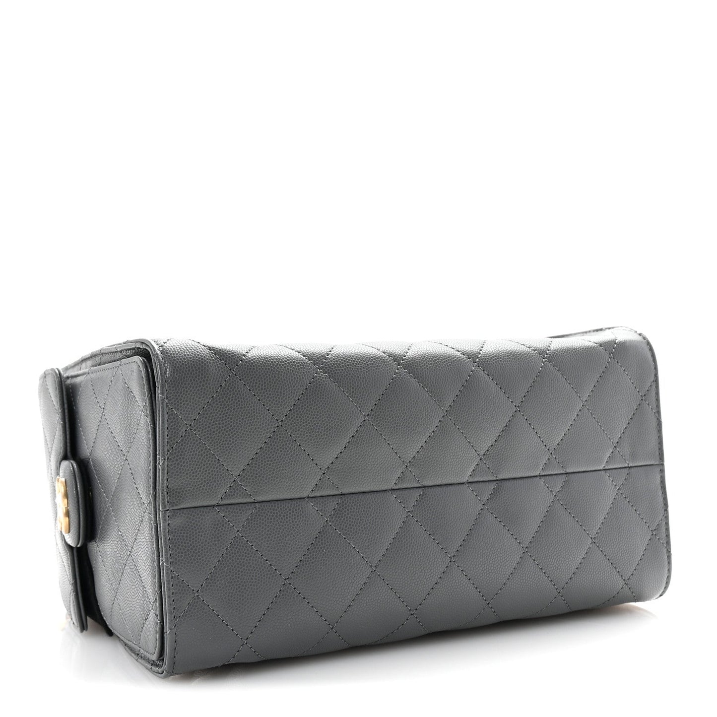 Caviar Quilted Small Chanel 25 Handbag Dark Grey