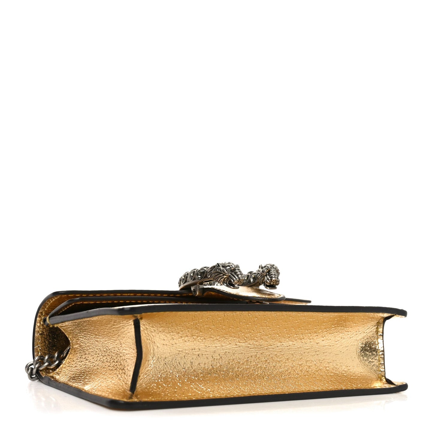Metallic Calfskin Super Mini Dionysus Shoulder Bag Gold