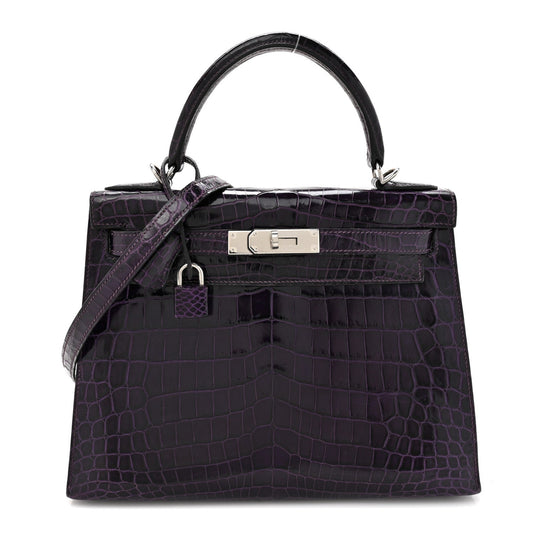Shiny Niloticus Crocodile Kelly Sellier 28 Amethyst