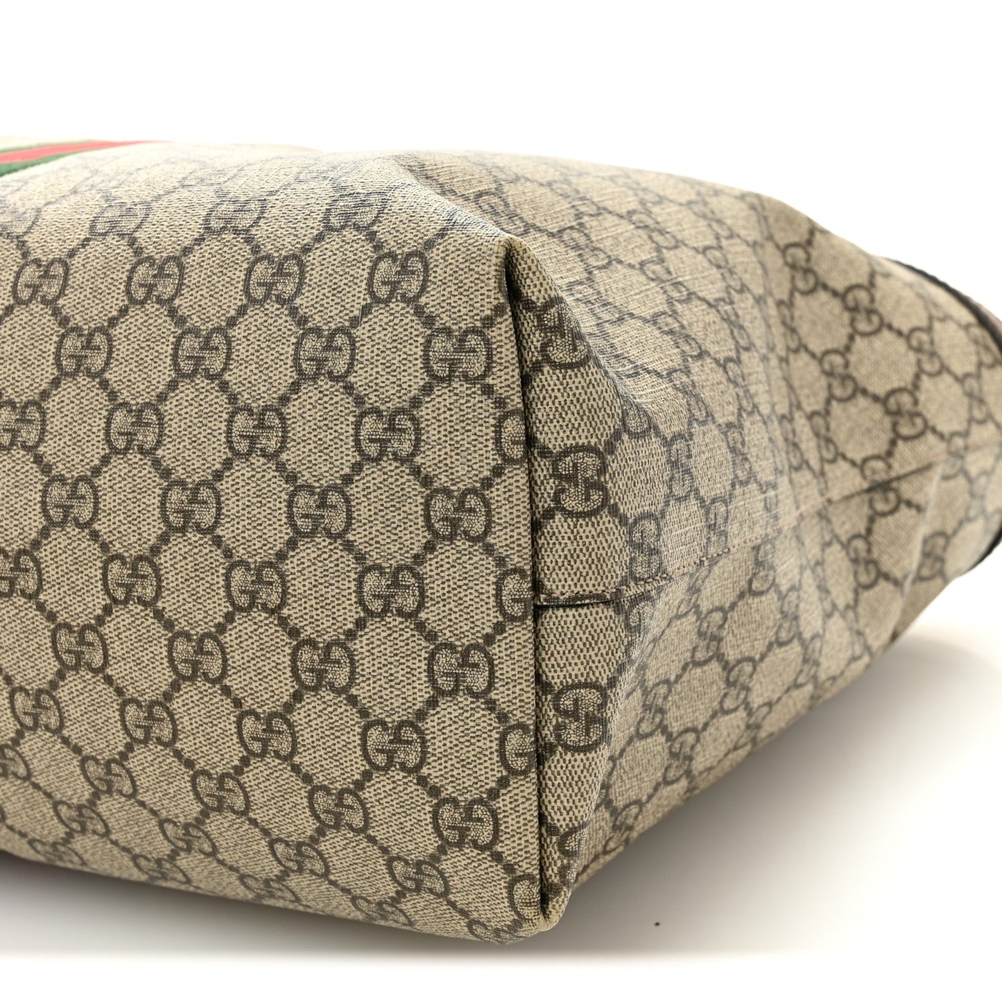 GG Supreme Monogram Medium Ophidia Shopping Tote Brown