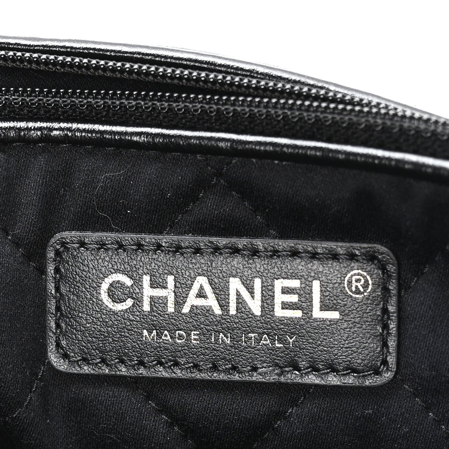 Shiny Calfskin Quilted Small Chanel 22 Black
