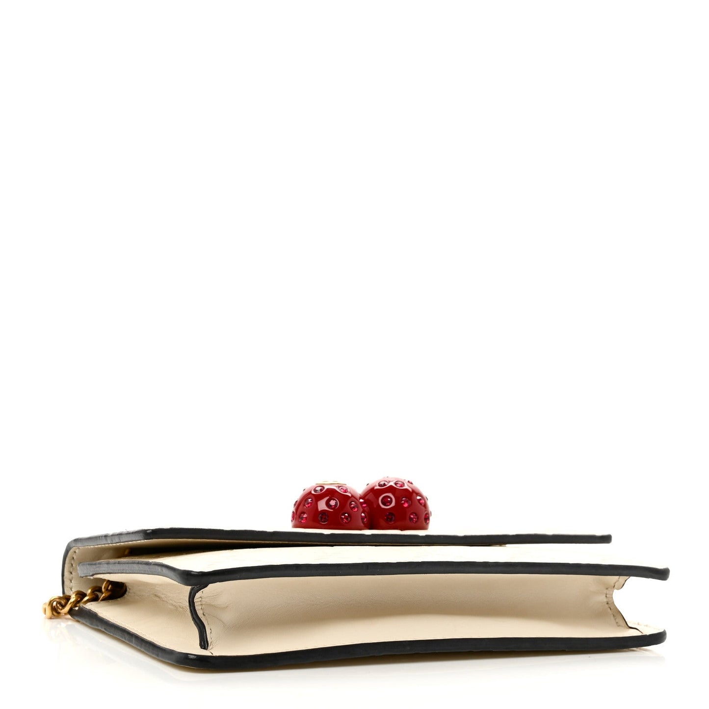 Guccissima Mini Cherry Chain Bag White