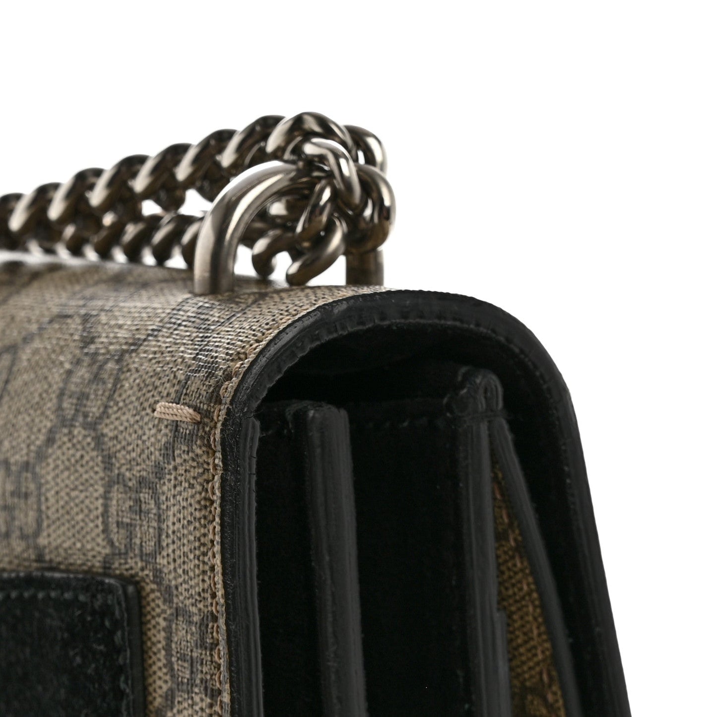 GG Supreme Monogram Medium Dionysus Shoulder Bag Black