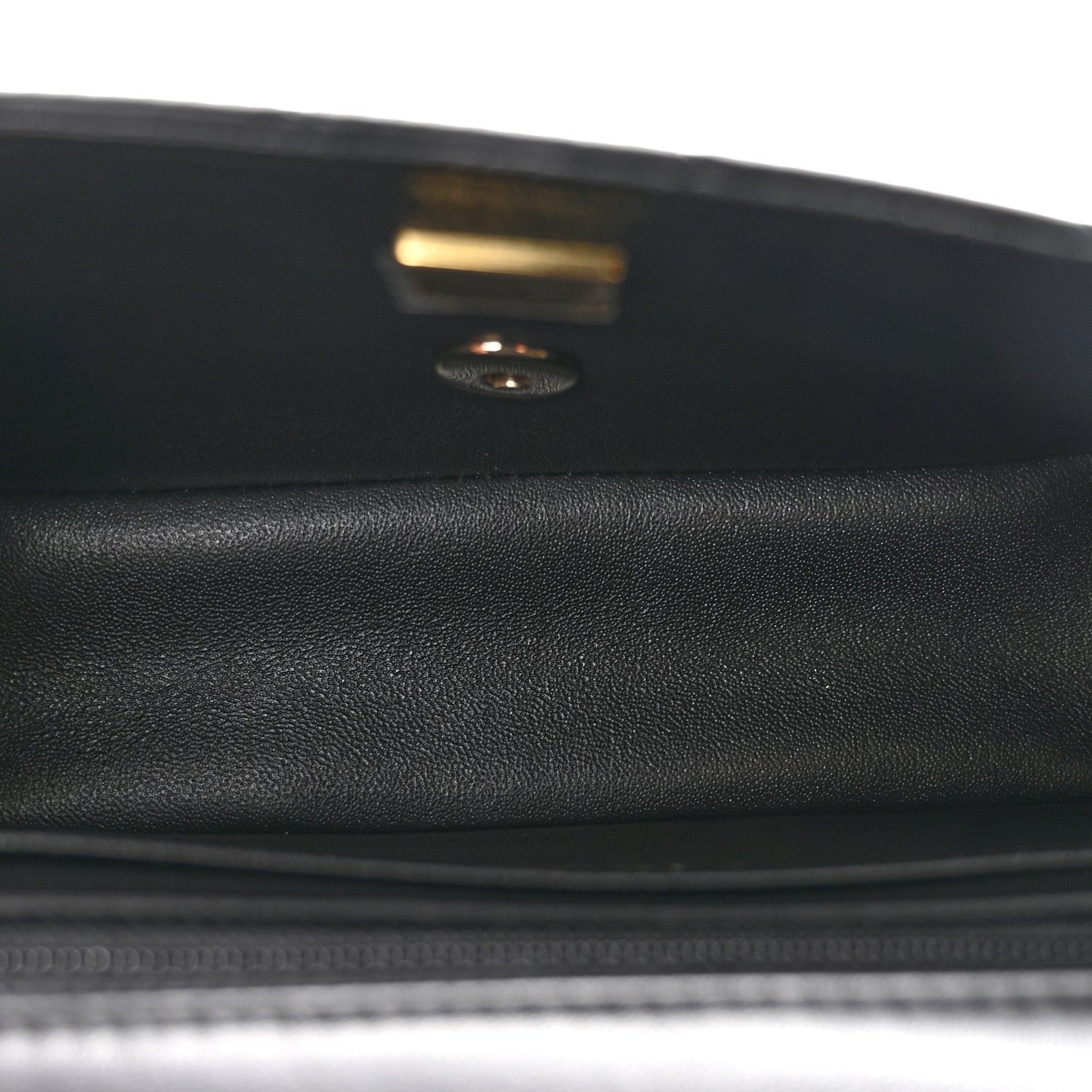 Lambskin Quilted Mini Rectangular Flap Black