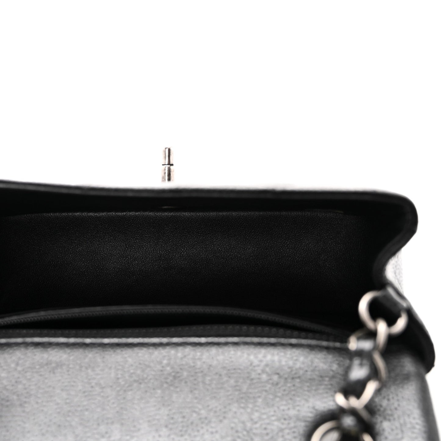 Caviar Quilted Mini Rectangular Flap Black