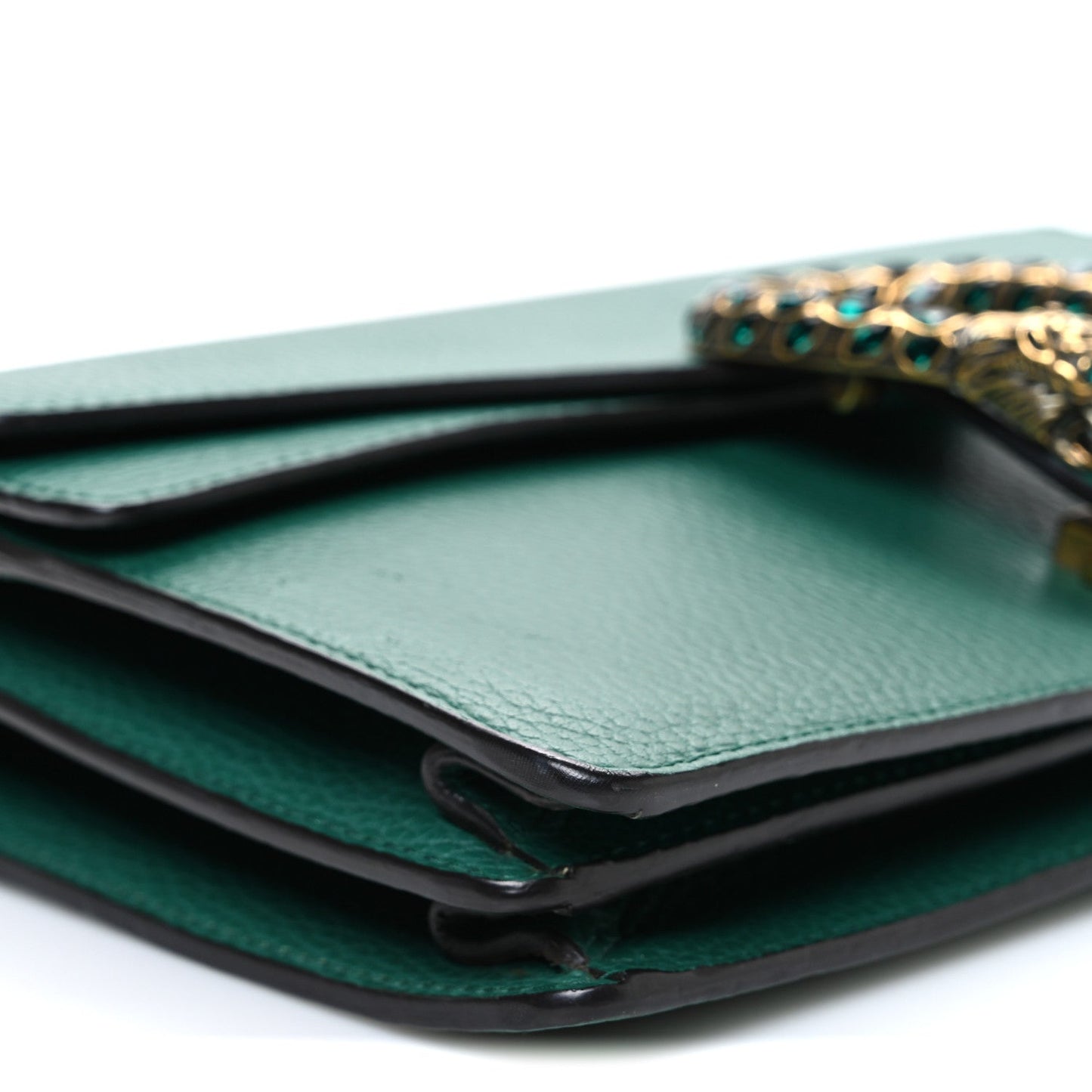 Dollar Calfskin Crystal Small Dionysus Shoulder Bag Emerald