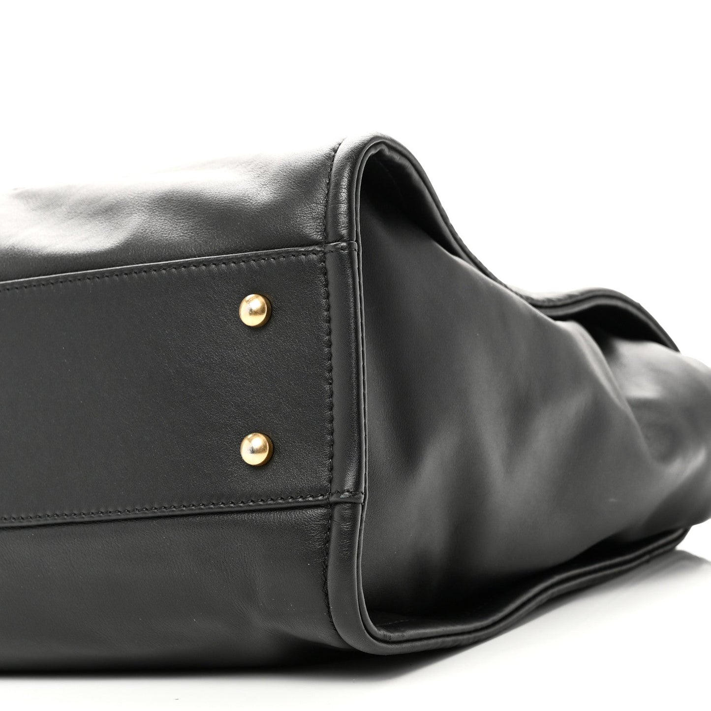 Calfskin Small Deauville Tote Black
