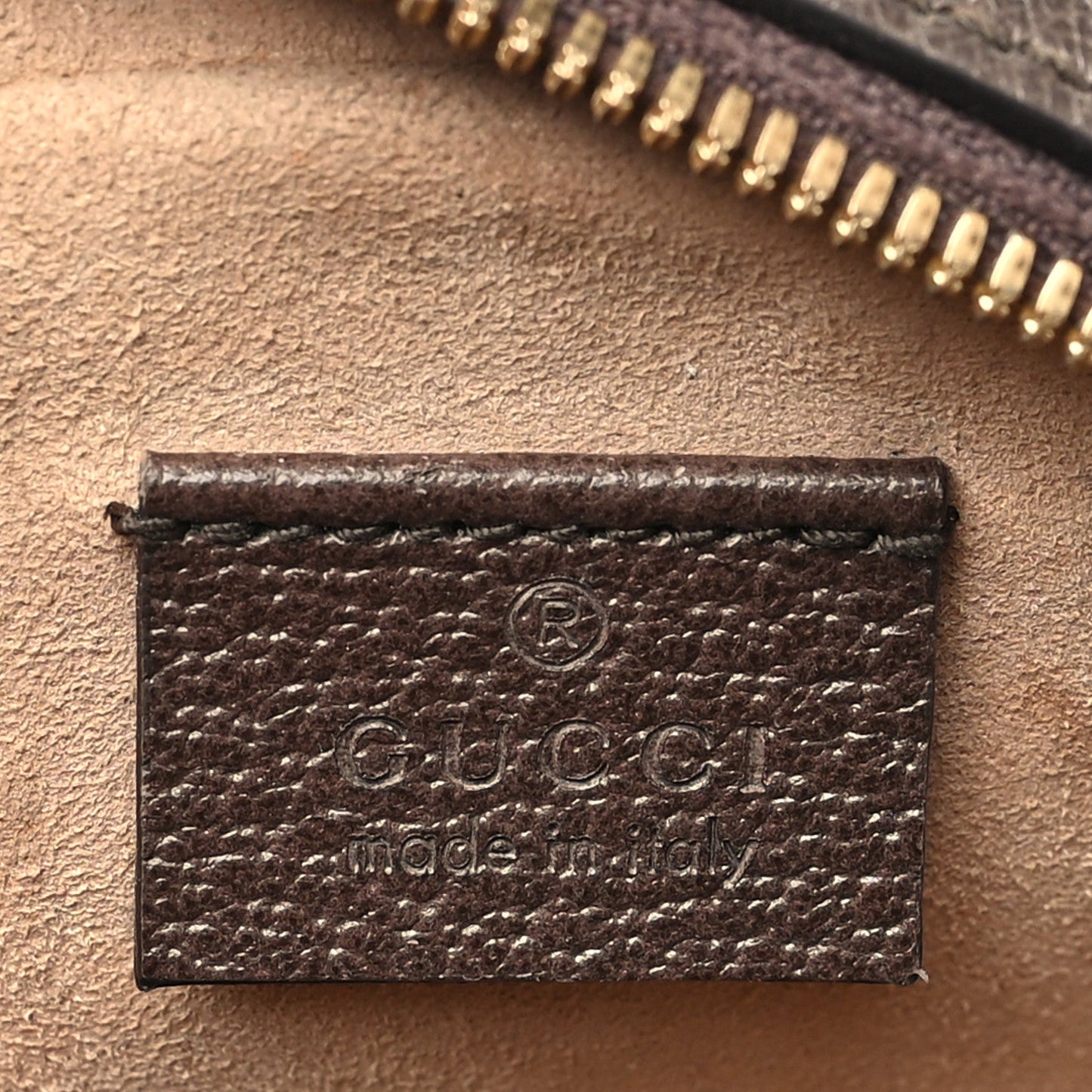 GG Supreme Monogram Web Mini Ophidia Round Shoulder Bag Brown