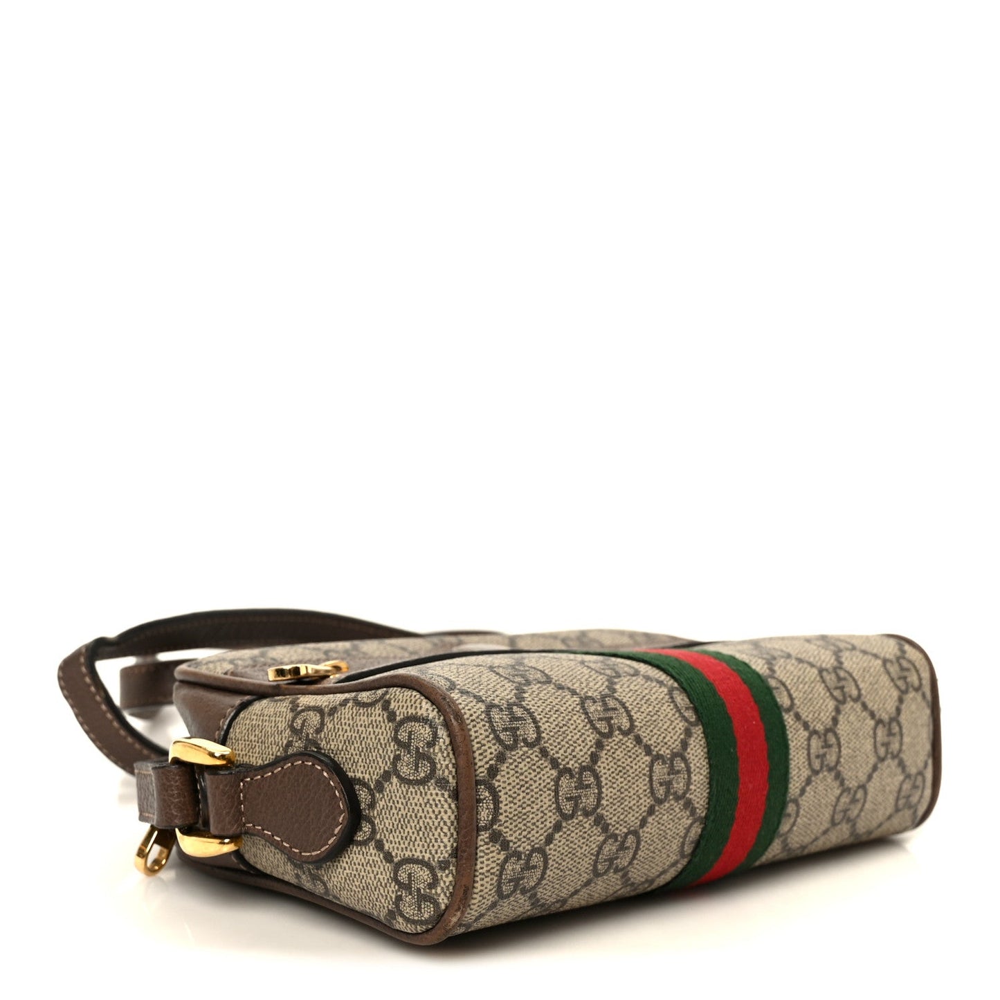 GG Supreme Monogram Web Mini Ophidia Shoulder Bag Brown