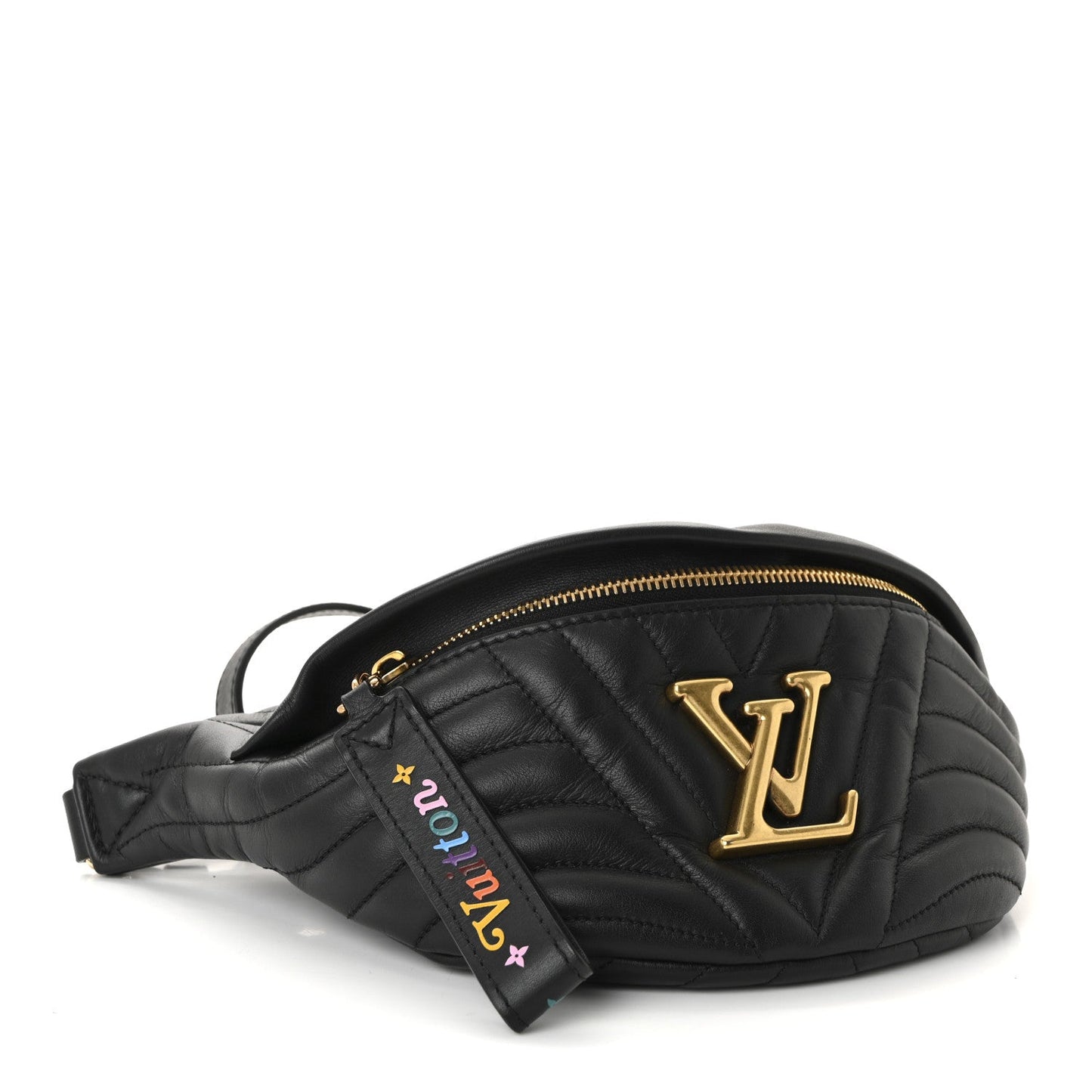 Calfskin Quilted New Wave Bumbag Black