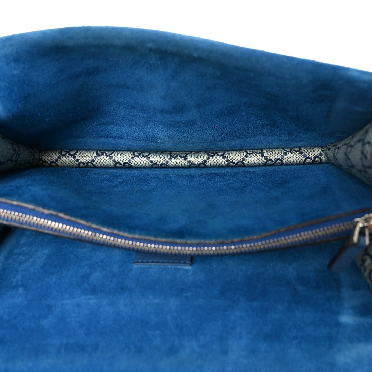 GG Supreme Monogram Blooms Small Dionysus Shoulder Bag Beige Navy Vintage Blue