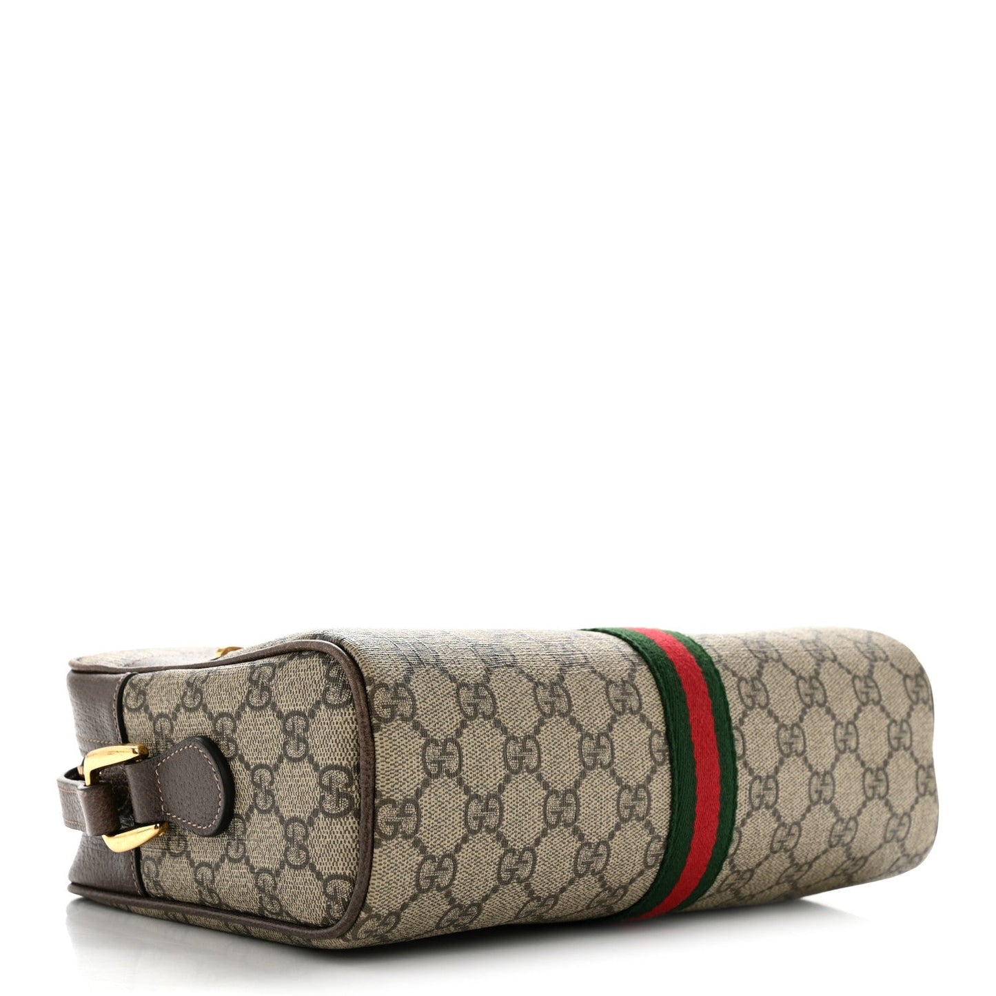GG Supreme Monogram Web Small Ophidia Shoulder Bag Brown