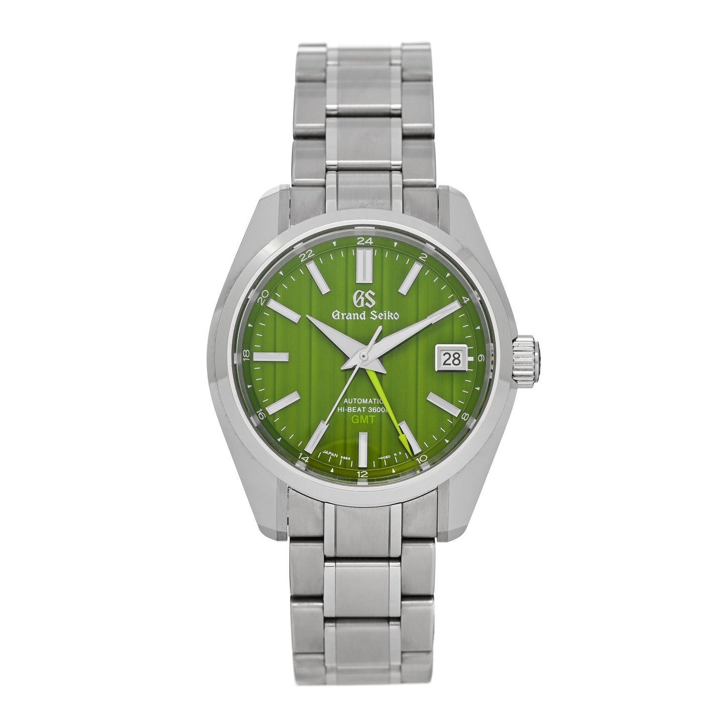 Stainless Steel 40mm Heritage Collection GMT Automatic Watch Green SBGJ259