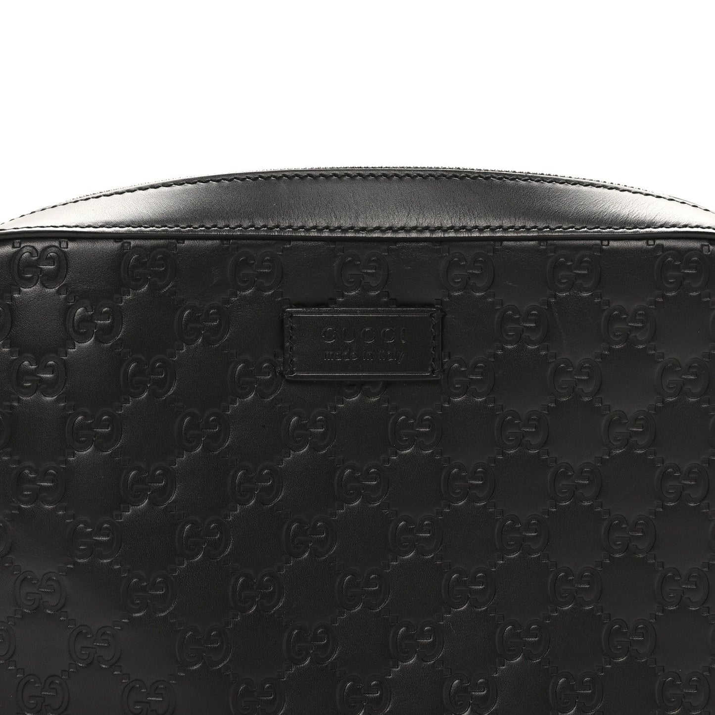 Guccissima Zip Pouch Wristlet Black